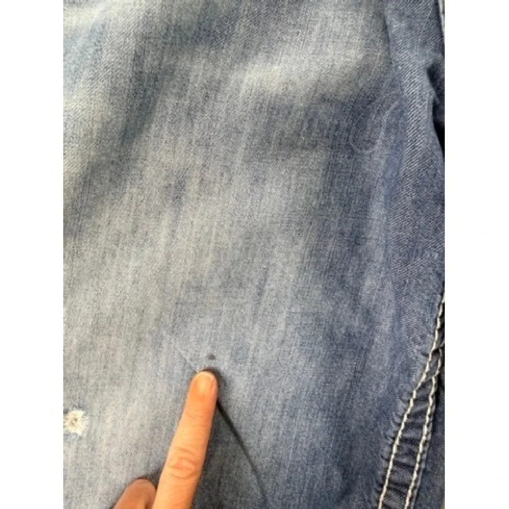 True Religion Surf Denim Distressed Shorts Men's Size 40 Y2K
